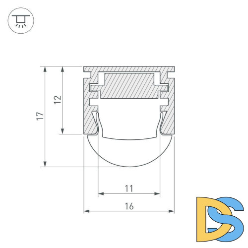 Профиль Arlight PDS-REGULOR-2000 ANOD 013874
