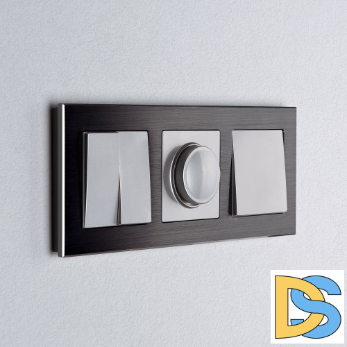 Перекрестный Выключатель одноклавишный Werkel (серебряный) W1113006