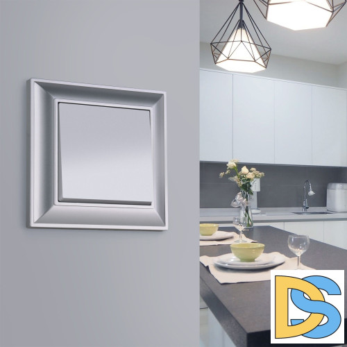 Перекрестный Выключатель одноклавишный Werkel (серебряный) W1113006