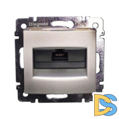 Розетка компьютерная RJ45 Legrand Valena ISDN алюминий 770141