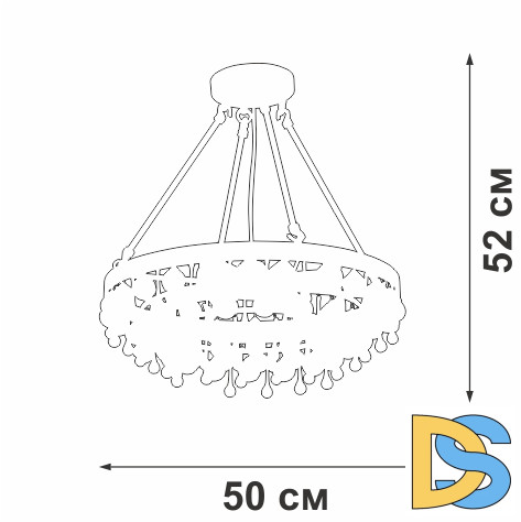 Подвесная люстра Vitaluce V5352-8/4S