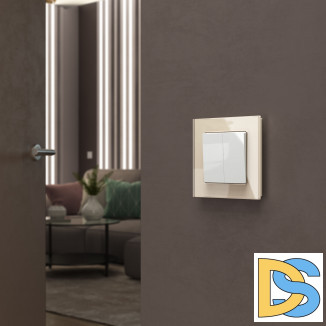 Перекрестный переключатель двухклавишный белый W1123001