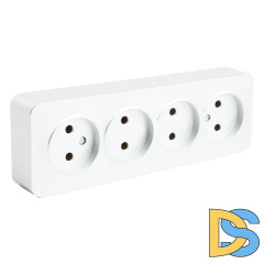 Розетка 4-местная б/з Stekker София MST10-14-01 49307
