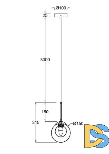 Подвесной светильник Maytoni Basic form MOD521PL-01G1