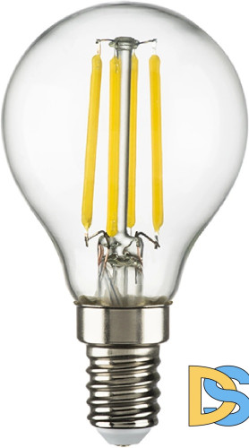 Лампа светодиодная филаментная Lightstar LED Filament E14 6W 3000K груша прозрачная 933802