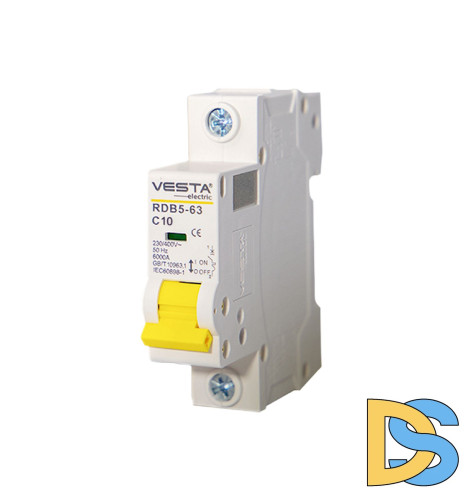 Автоматический выключатель Vesta-Electric Avt. VESTA 1P-6A RDB5 6KA