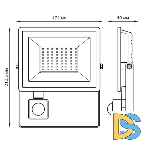 Прожектор светодиодный Gauss Elementary 50W 6500К 628511350