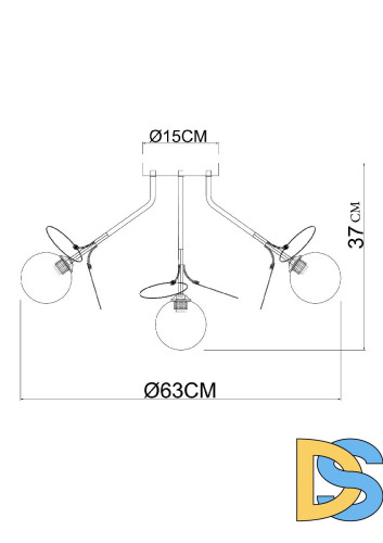 Потолочная люстра Arte Lamp Peacock A1369PL-7GY