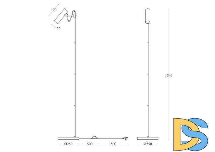 Торшер Maytoni Technical Bansky MOD129FL-01B