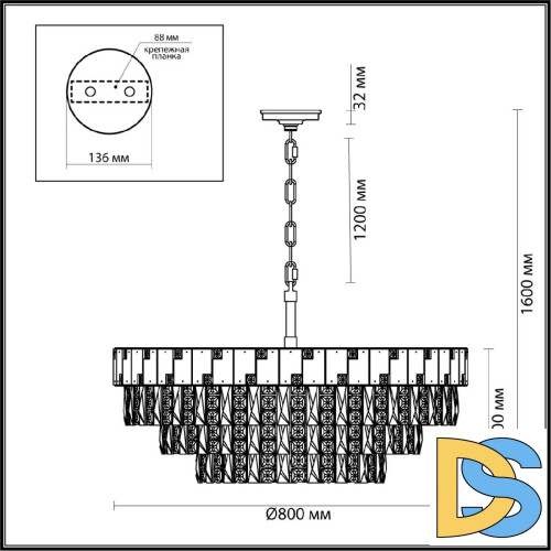 Подвесная люстра Odeon Light Chessi 5076/21