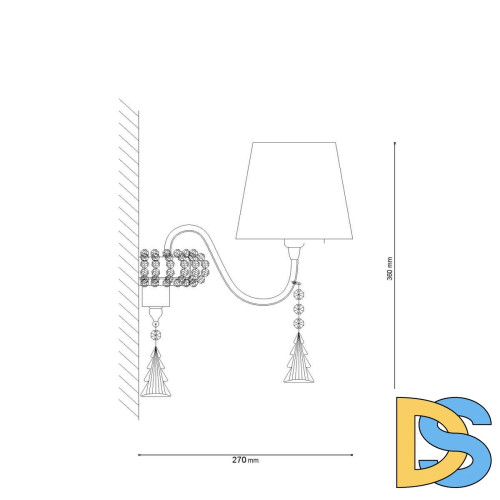 Бра Lucia Tucci Pelle Nerre W120.2