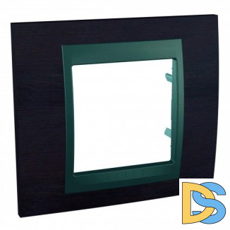 Рамка 1-ая (одинарная), Дерево Венге/Графит, серия UNICA TOP/CLASS, Schneider Electric