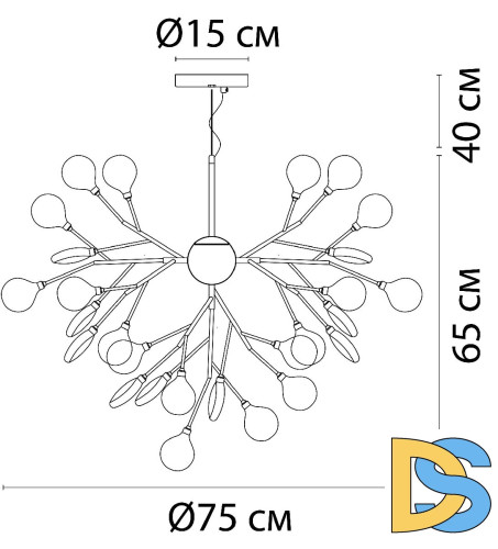 Подвесная люстра Arte Lamp Candy A7274SP-45GO