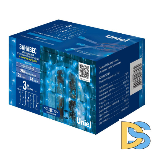 Уличная гирлянда Uniel ULD-C3020-264/TTK BLUE IP44 UL-00010919