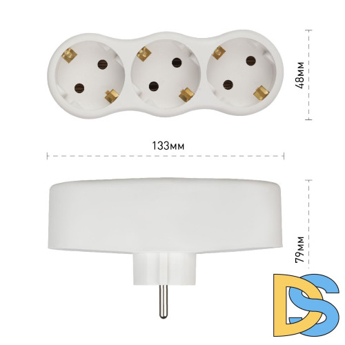 Разветвитель электрический Эра SPx-3e-W Б0053479