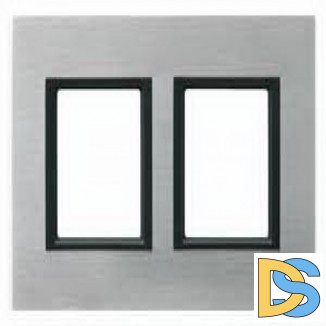 Рамка 2-ая (двойная), Серебристый алюминий, серия UNICA TOP/CLASS, Schneider Electric