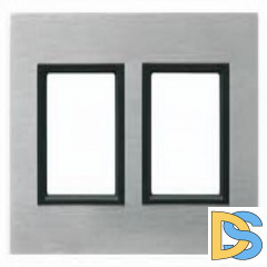 Рамка 2-ая (двойная), Серебристый алюминий, серия UNICA TOP/CLASS, Schneider Electric