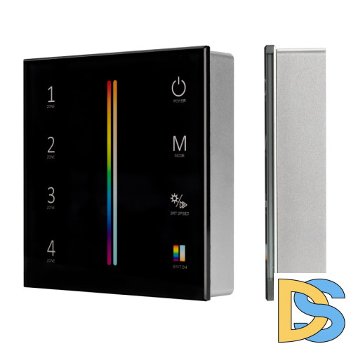 Панель Arlight Sens Smart-P55-Multi Black (3V, 4 зоны, 2.4G) 028310