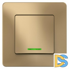 Выключатель 1-клавишный, с подсветкой, Титан, серия Blanca, Schneider Electric