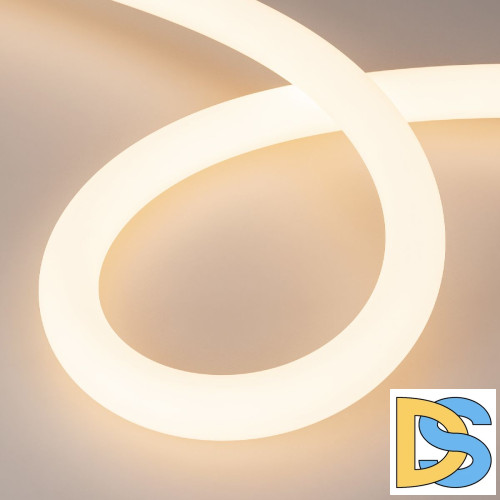 Светодиодная герметичная лента Arlight MOONLIGHT-SIDE-A336-D40mm 24V Warm2700 360deg (15 W/m, IP65, 2835, 5m, wire x1) 039320