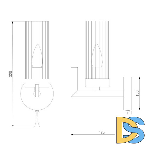 Бра Eurosvet Arganie 60133/1 серебро
