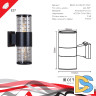 Уличный настенный светильник Reluce 86229-9.2-002CT 2*E27 BK