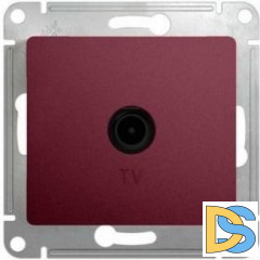 Розетка телевизионная оконечная ТV, Баклажановый, серия Glossa, Schneider Electric