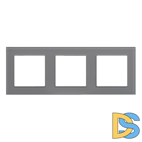 Рамка на 3 поста Arlight FRM-GLARE-GS-3-GR 043801