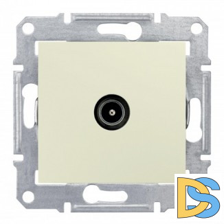 Розетка телевизионная оконечная ТV, Бежевый, серия Sedna, Schneider Electric