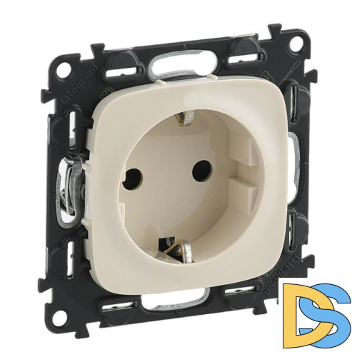 Розетка Legrand Valena Allure 16A 250V с/з со шторками безвинтовой зажим слоновая кость 753820