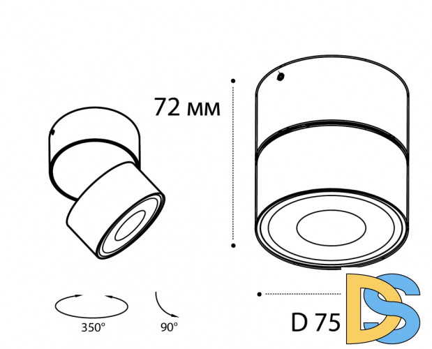 Накладной спот Italline IT02-010 white 3000K