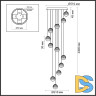 Каскадная люстра Odeon Light L-vision Sono 5100/60L