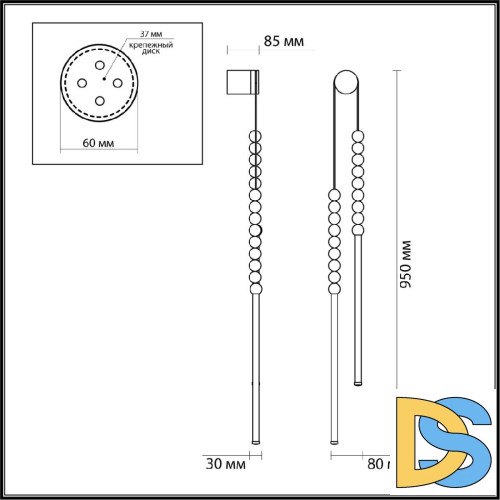 Настенный светильник Odeon Light Monella 6639/16WL