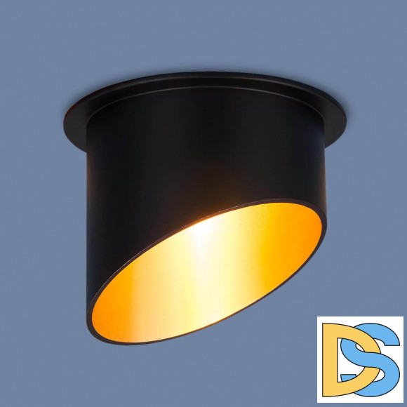 Встраиваемый светильник Elektrostandard 7005 MR16 BK/GD черный/золото a040980