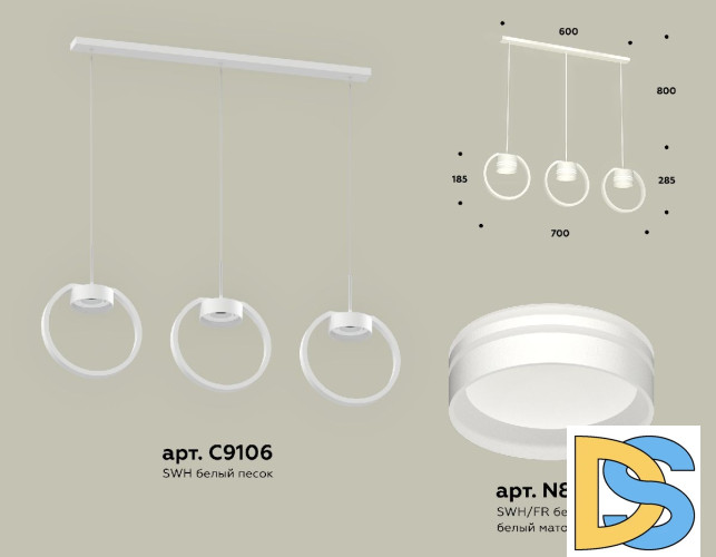 Подвесной светильник Ambrella Light Traditional (C9106, N8477) XB9106154