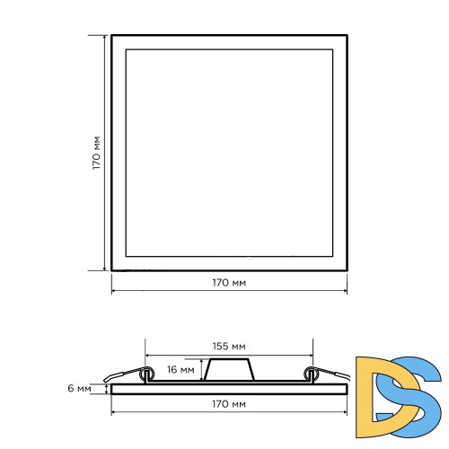 Встраиваемая светодиодная панель Apeyron 06-31