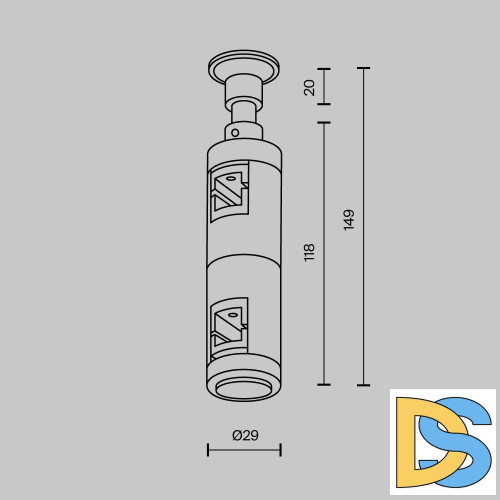 Крепление настенное двойное Maytoni Flarity TRA155CW-D1-BS