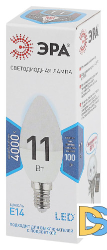 Лампа светодиодная Эра E14 11W 4000K LED B35-11W-840-E14 Б0032982