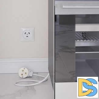 Розетка с вилкой для электроплиты 32А 250В (белый) W1189201