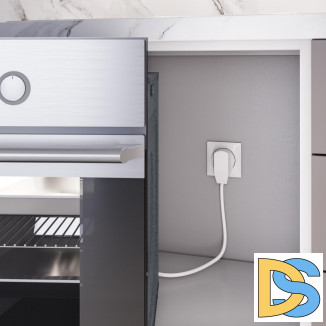 Розетка с вилкой для электроплиты 32А 250В (белый) W1189201