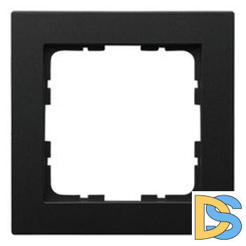 Рамка Jasmart G-Classic 1-постовая черный матовый (soft touch) поликарбонат G1001PB