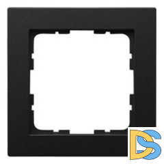 Рамка Jasmart G-Classic 1-постовая черный матовый (soft touch) поликарбонат G1001PB