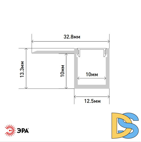 Комплект с анодированным профилем под штукатурку Эра 3313 Б0062764