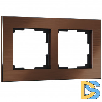 Рамка на 2 поста (коричневый алюминий) W0021714
