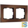 Рамка на 2 поста (коричневый алюминий) W0021714