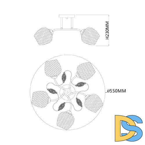 Потолочная люстра Escada Sorbaria 1108/5PL