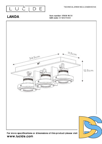 Спот Lucide Landa 17906/16/31