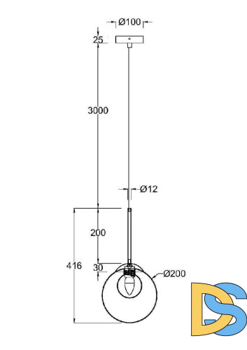 Подвесной светильник Maytoni Basic form MOD521PL-01G3