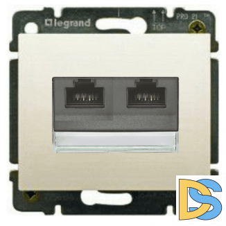 Розетка интернет ПК 2хRJ45 CAT5 Legrand Galea Life - перламутр
