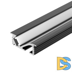 Алюминиевый профиль Arlight SL-BEVEL-W21-F-2000 ANOD BLACK 048997